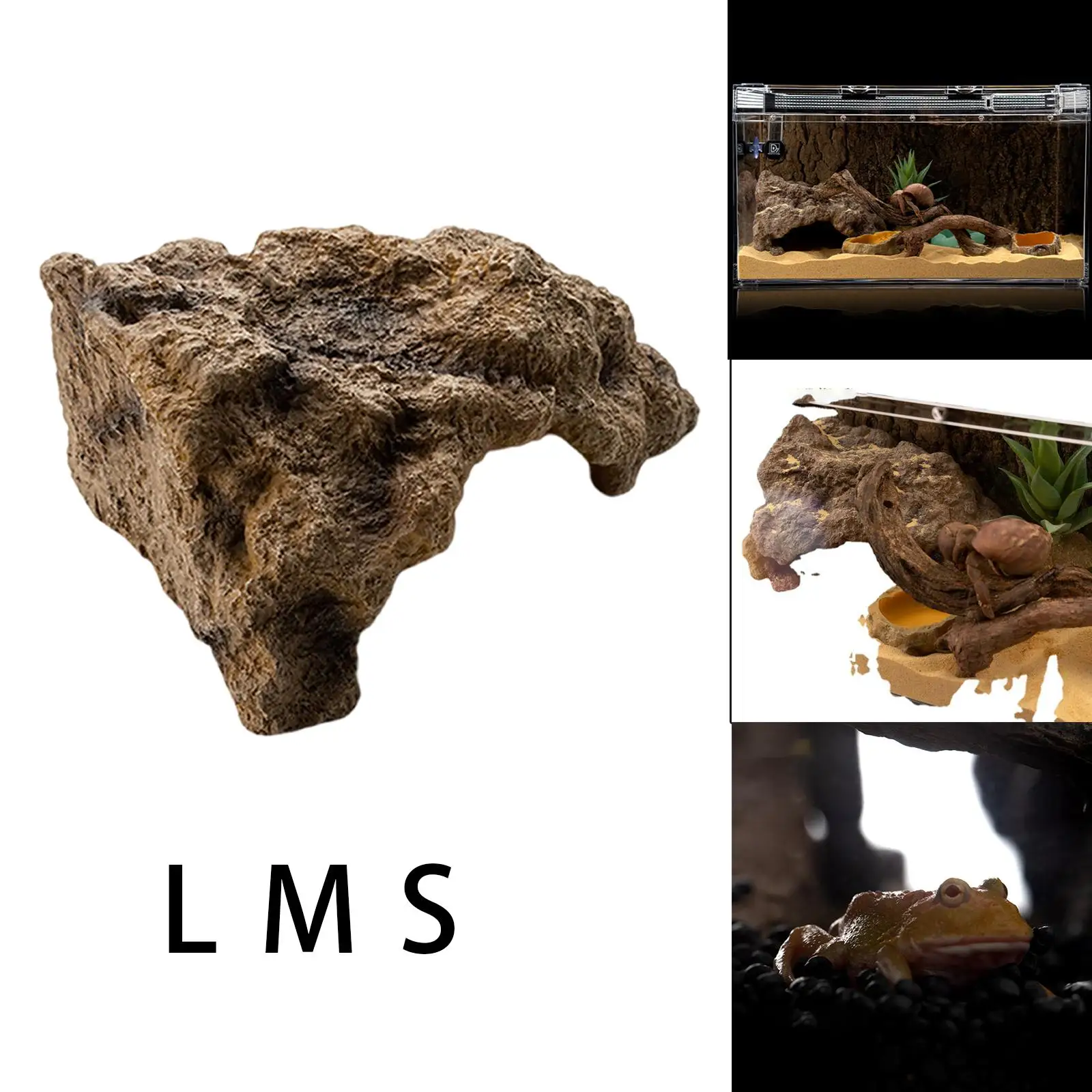 Reptile Hideout Cave Accessory Ornamental Fur Rest Cave for Turtles