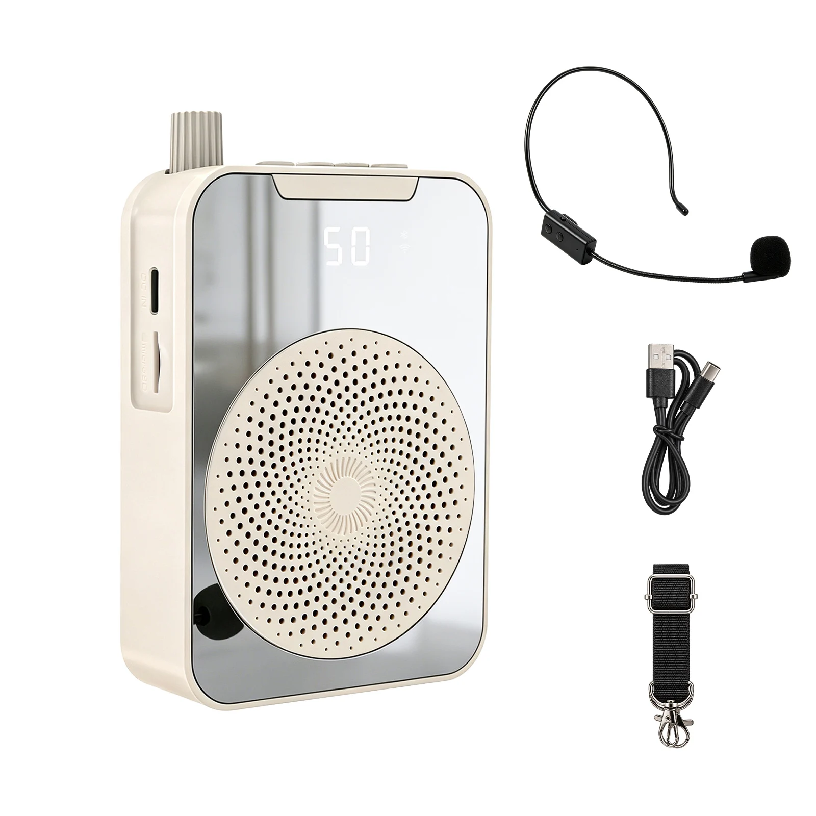 PULUZ Portable Wireless Teaching Microphone Voice Amplifier Bluetooth Speaker Classroom
