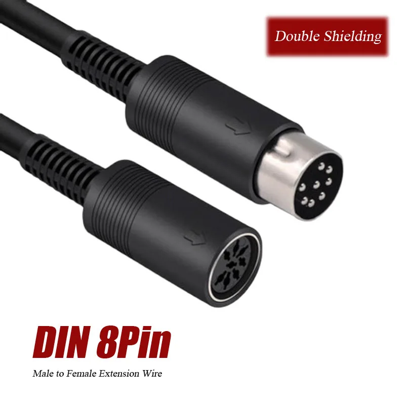 8Pin Audio Extension Cable Double Pure Copper DIN8Pin Shielded Male to Female Handheld Conference Microphone Extension Line