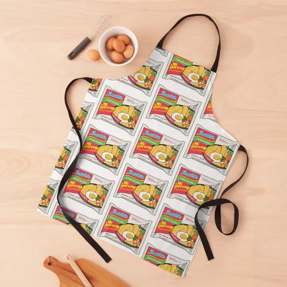 

Mi Goreng Fried Noodles Apron Chef jacket men Hairdresser christmas kitchen cloths Men's Kitchen Apron