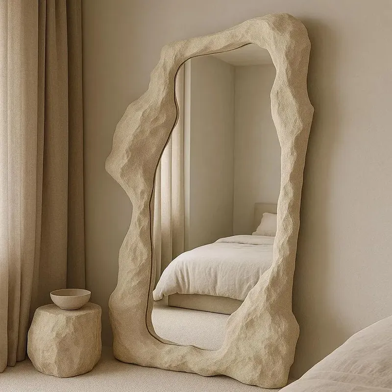 

Decoration Retro Mirror Decor Unbreakable Classic Standing Floor Mirror Decor Art Bedroom Custom Espejo De Pie Home Decor Items