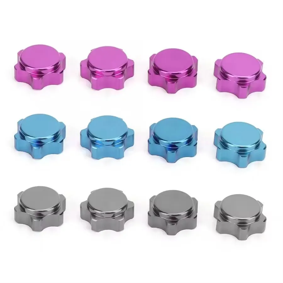 4PCS Aluminum Dust Proof 17MM Wheel Rim Hub Nuts Cover 81212 Upgrade Part RC 1/8 80123