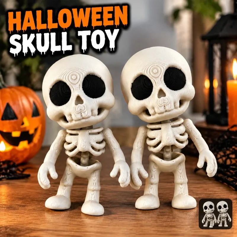 Halloween Skull Toy Wobble Desktop Ornament Spooky Gathering Backdrop Embellishment Prank Present Terrifying Tabletop Figurine
