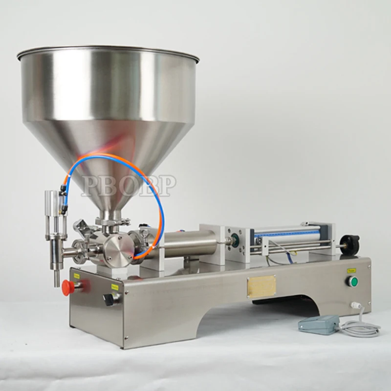 Máquina Semiautomática de Llenado de Pasta con Pistón para Champú, Cosméticos, Aceite, Miel, Pasta de Chile, Salsa de Soja, Salsa de Tomate y Ketchup