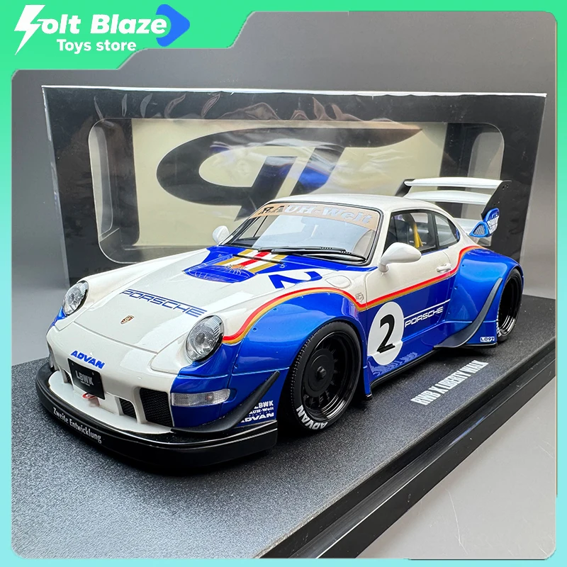 

Gt Spirit 1/18 Porsche Rwb X Liberty Walk White 2023 GT530 Модель автомобиля Настольный дисплей Модель Коллекция автомобиля Игрушка на день рождения в подарок