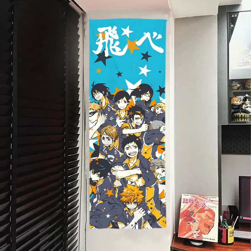 Anime Haikyuu!! Shoyo Hinata Cosplay Achtergrond Decoratieve Doek Playbill Levensgrote Posters Xmas Cadeau Textiel Wandbekleding