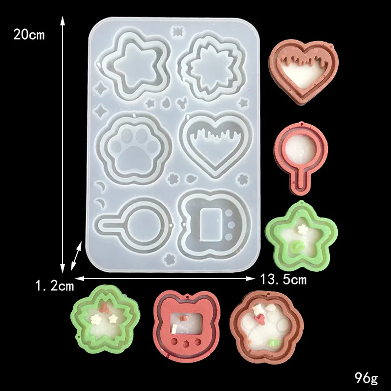 DIY Rabbit Phone Flower Heart Silicone Resin Molds Shaker Mold Jewelry Mold Jewelry Tools