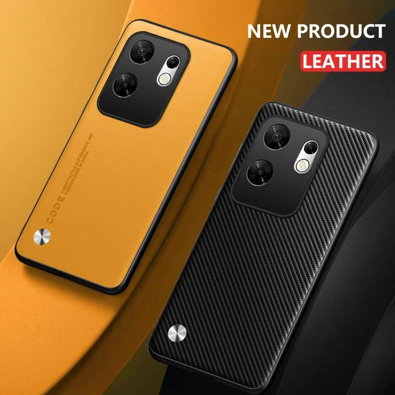 Leather Case for Infinix Zero 30 4G Carbon Fiber Full Camera Silicone Protection Hard Phone Cover InfinixZero30 X6731B Coque