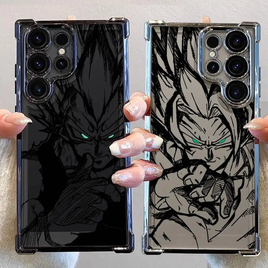 Funda blanda para Samsung Galaxy S21 Plus S22 Ultra S23 S20 FE S24 S25 Edge Dragon Ball Goku Vegeta
