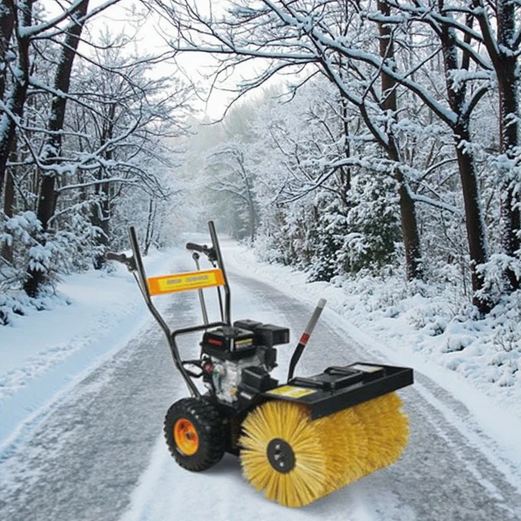 겨울철 인기 상품 전동 제설기 80cm 회전 브러시 폭 대형 브러시 제설차