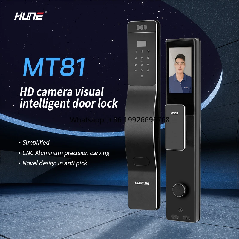 

Electronic Lock Digital WiFi Fingerprint Camera Waterproof Outdoor Intelligent Fire Fighting Smart Door Lock for Door
