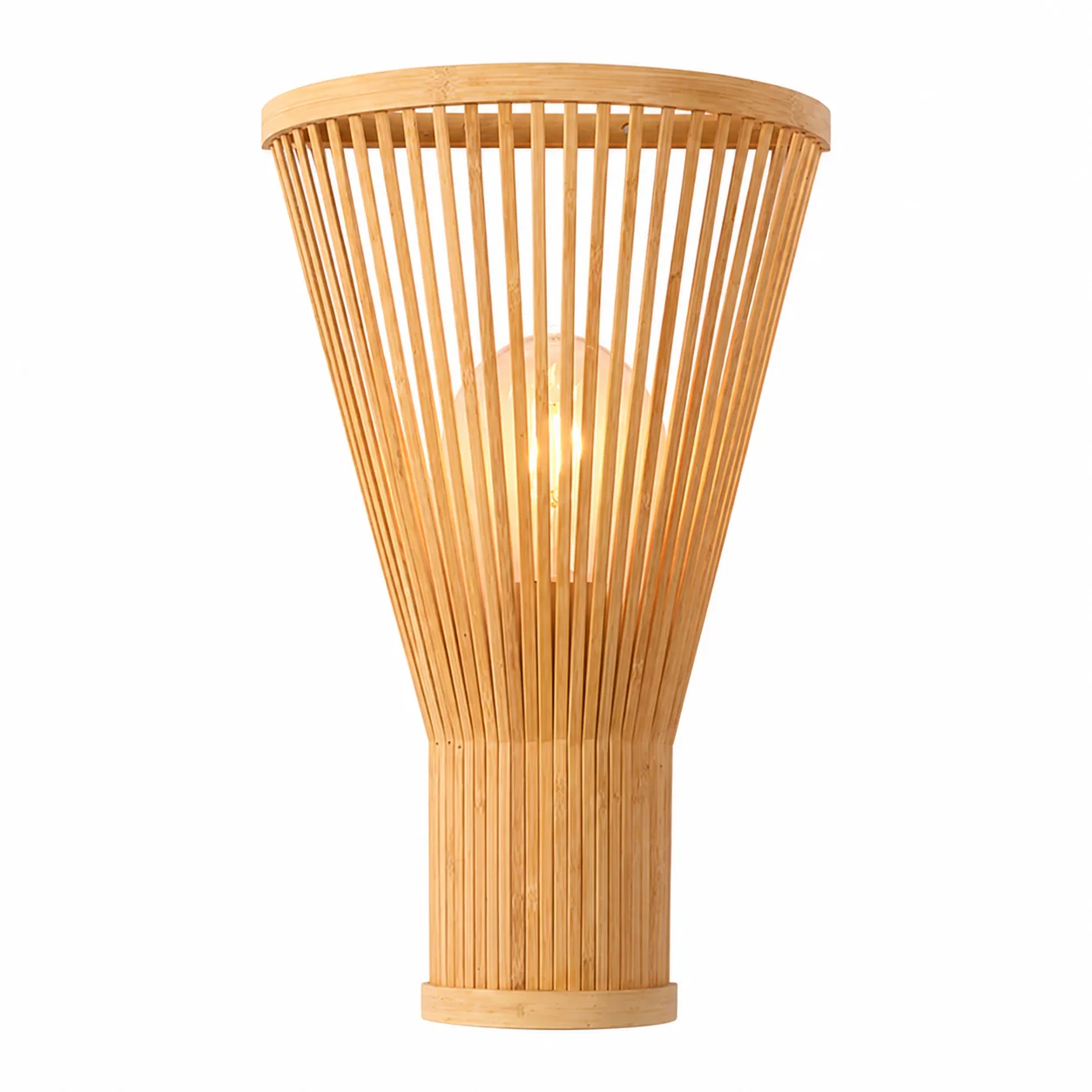 JOYINLED Pack of 1/2/4 Woven Wall Sconce Lighting Japanese Style Wall Lamp, Retro Minimalist Bamboo Light with E27 Rattan Shade