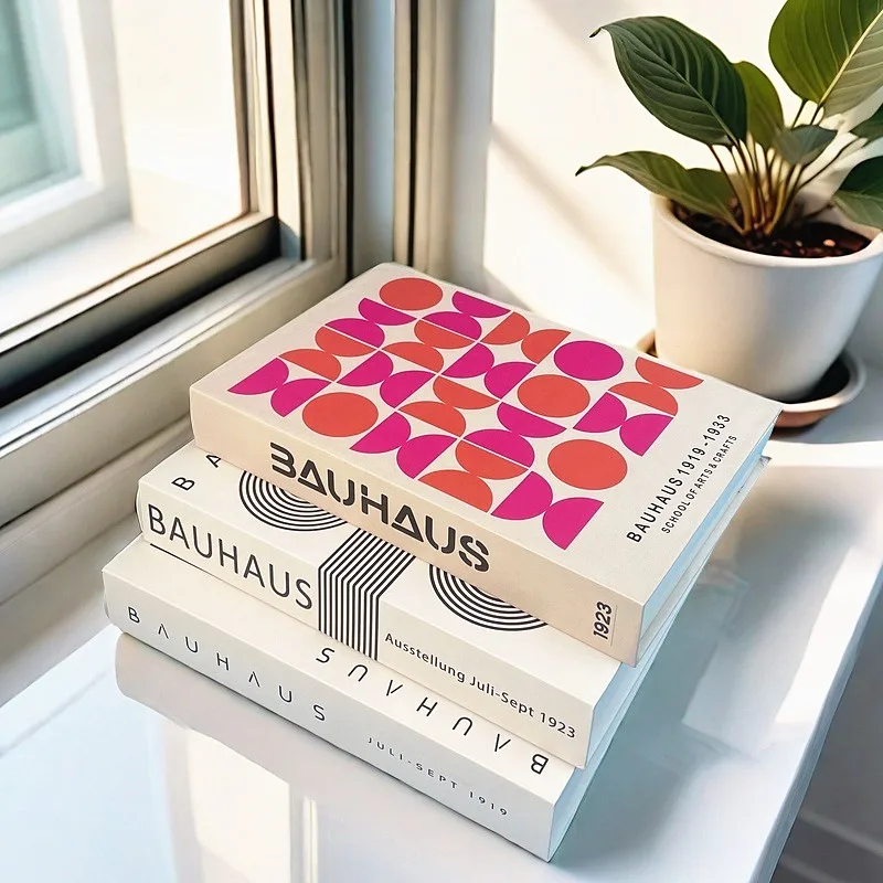 

Bauhaus Fake Book Storage Box Luxury Decorative Books Abstract Coffee Table Bedroom Decoration Pink Home Decor Matisse Picasso