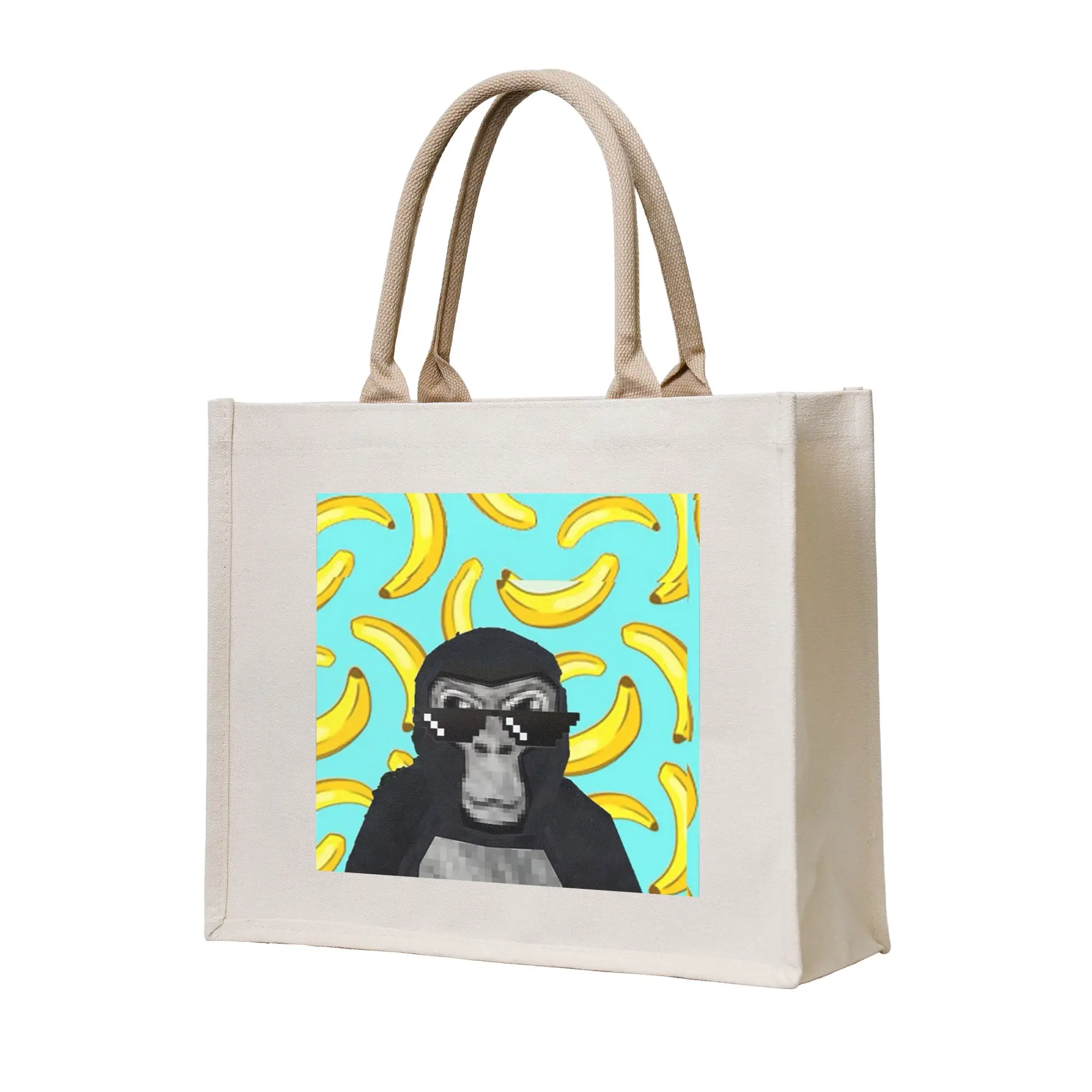 

Сумки для покупок Gorilla Tag Monkey, холщовая складная сумка-тоут для женщин, дорожная сумка через плечо