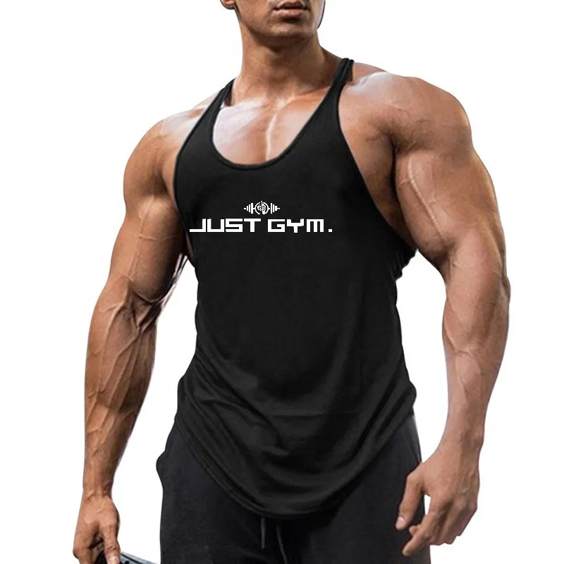 Men's Casual Breathable Running Vests Quick Dry Racerback Sleeveless Workout Tank Top Gym Shirt For Fitness Training Summer