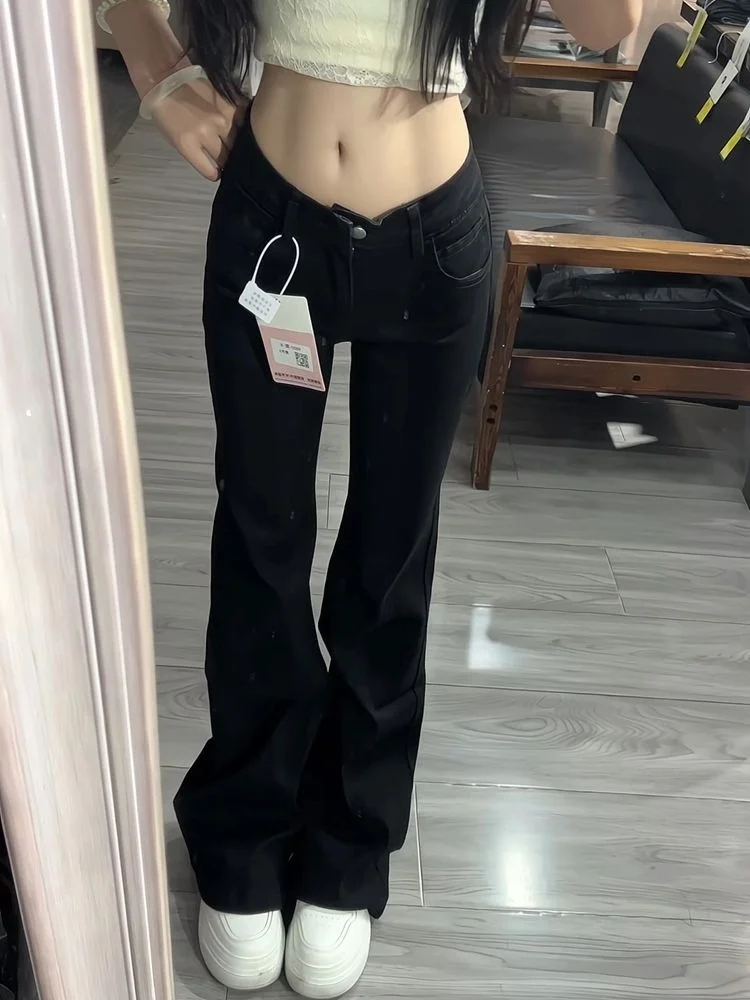 

American Retro Lazy Style High Waist Bell Bottom Jeans Women's Spicy Girl Versatile Slimming Bell Pants Spring 2026 New