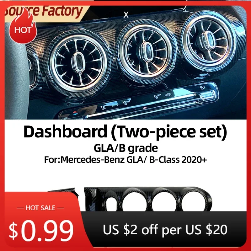 

Bumpers For Mercedes Benz B-Class W247 H247 GLA Class 2020+ Instrument Panel Vent Headlight Panel Sticker Modification