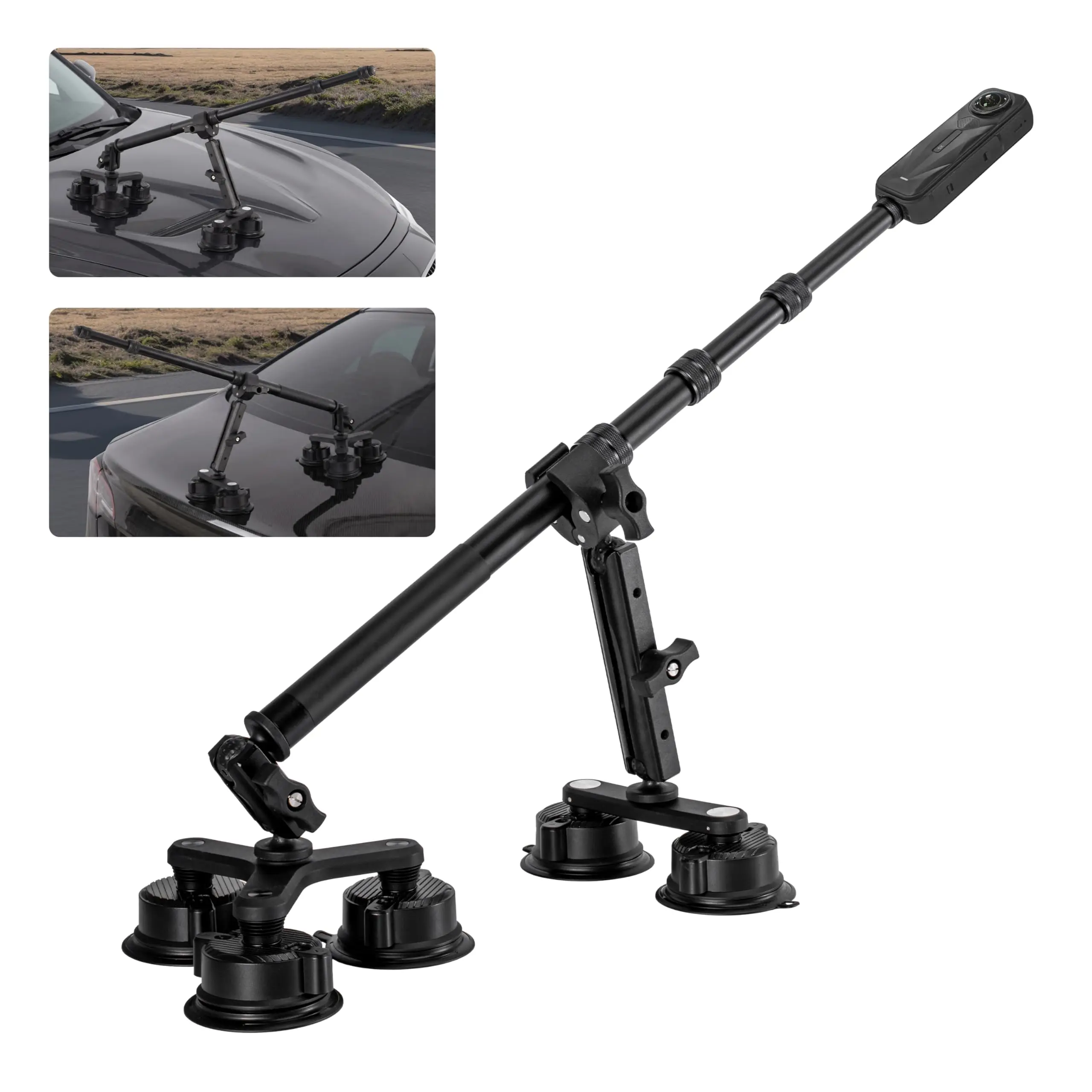 

Suction Cup Car Mount for Insta360 X5 X4 GoPro Hero 13 12 DJI Action 5 PRO Accessories Outside Windshield Camera Holder