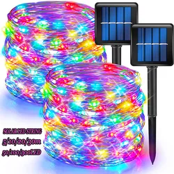 Solar Fairy Lights Outdoor Lamp Super Bright Solar String Lights Outoor 8 Modes LED Lights for Garden Patio Christmas Decoration