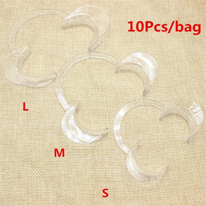 10pcs C Shape Plastic Dental lip cheek retractors mouth opener orthodontic tools dental products Oral Clean Tool teeth whitening