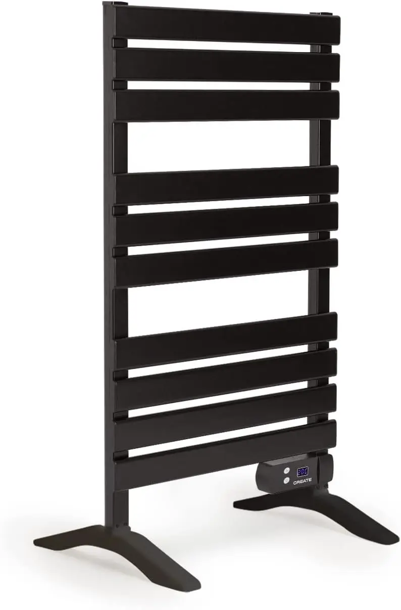 Best Wall Mounted or Floor Standing Towel Warmers with Feet or Brackets for Bathroom Black Colorpromote sales