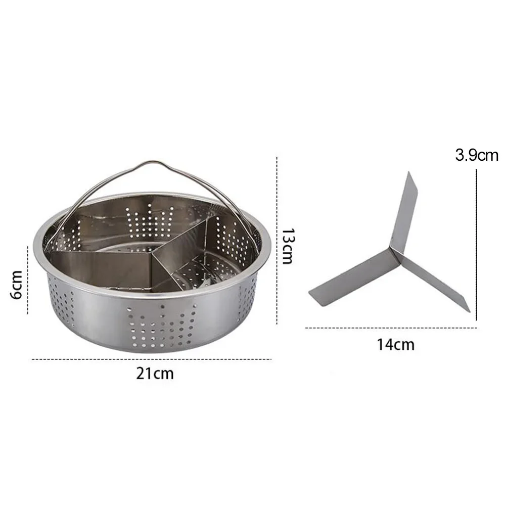 Panier Vapeur pour Accessoires de Casserole Instantanée de 6 Litres, Passoire et Insert en Acier Inoxydable, Panier Vapeur en Maille avec Poignée, Panier Vapeur pour Légumes pour