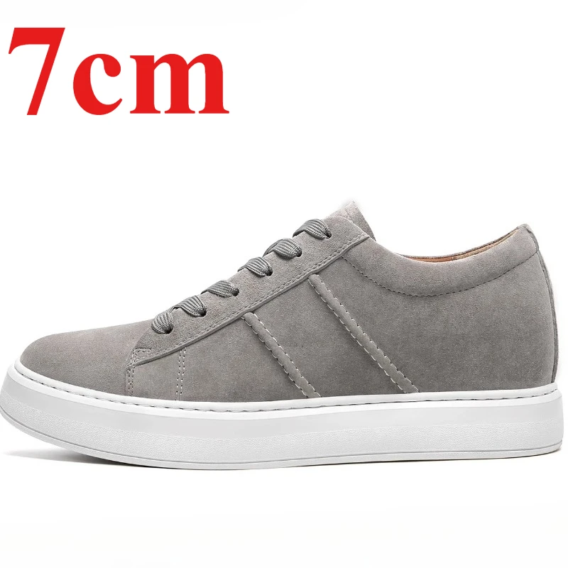 

Height Increasing Shoes for Men's 7cm Casual sneakers Fashionable Sports Board Shoes Lightweight Invisible Elevator Shoes Male