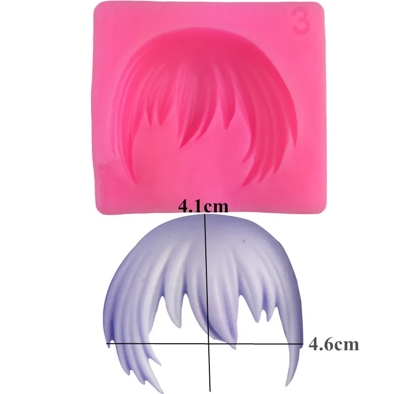 New short hair series modeling silicone mold manual DIY sugar turning cake decoration tool sugar turning tool cake