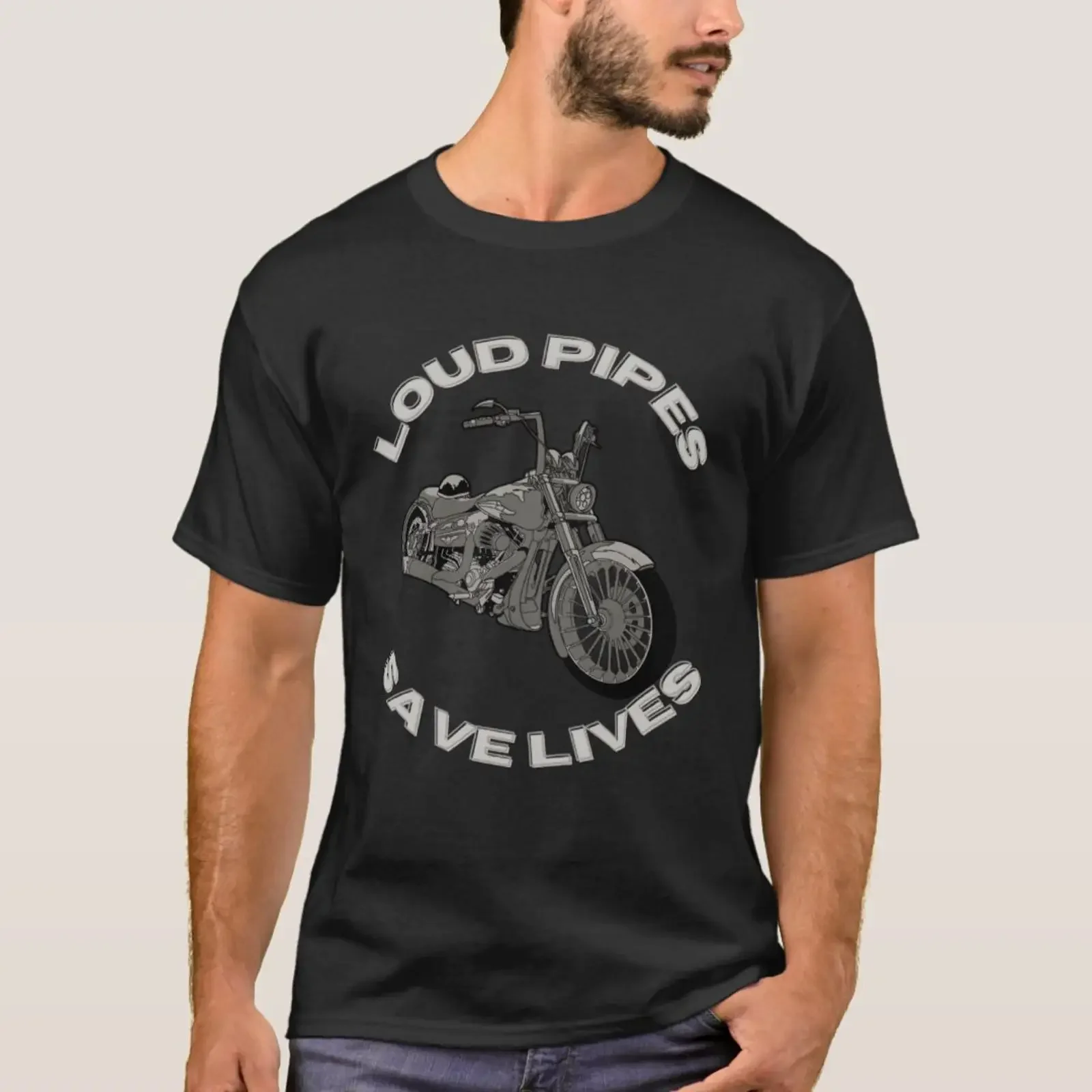 Motercycle Loud Pipes Save Lives T Shirt vintage Washed designer clothes streetwear Soft Comfortable Unisex graphic