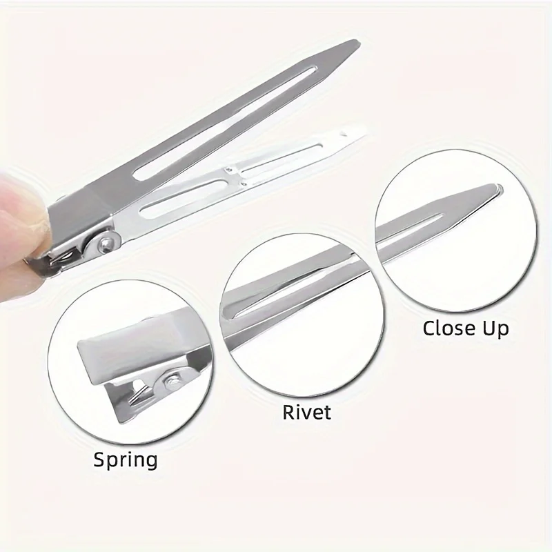 20/100 قطعة تحديد المواقع مقاطع الشعر المعدنية بطة فواتير دبابيس الشعر للنساء أدوات التصميم الحلاق قص الشعر المشابك DIY تجعيد الشعر لصالون #2