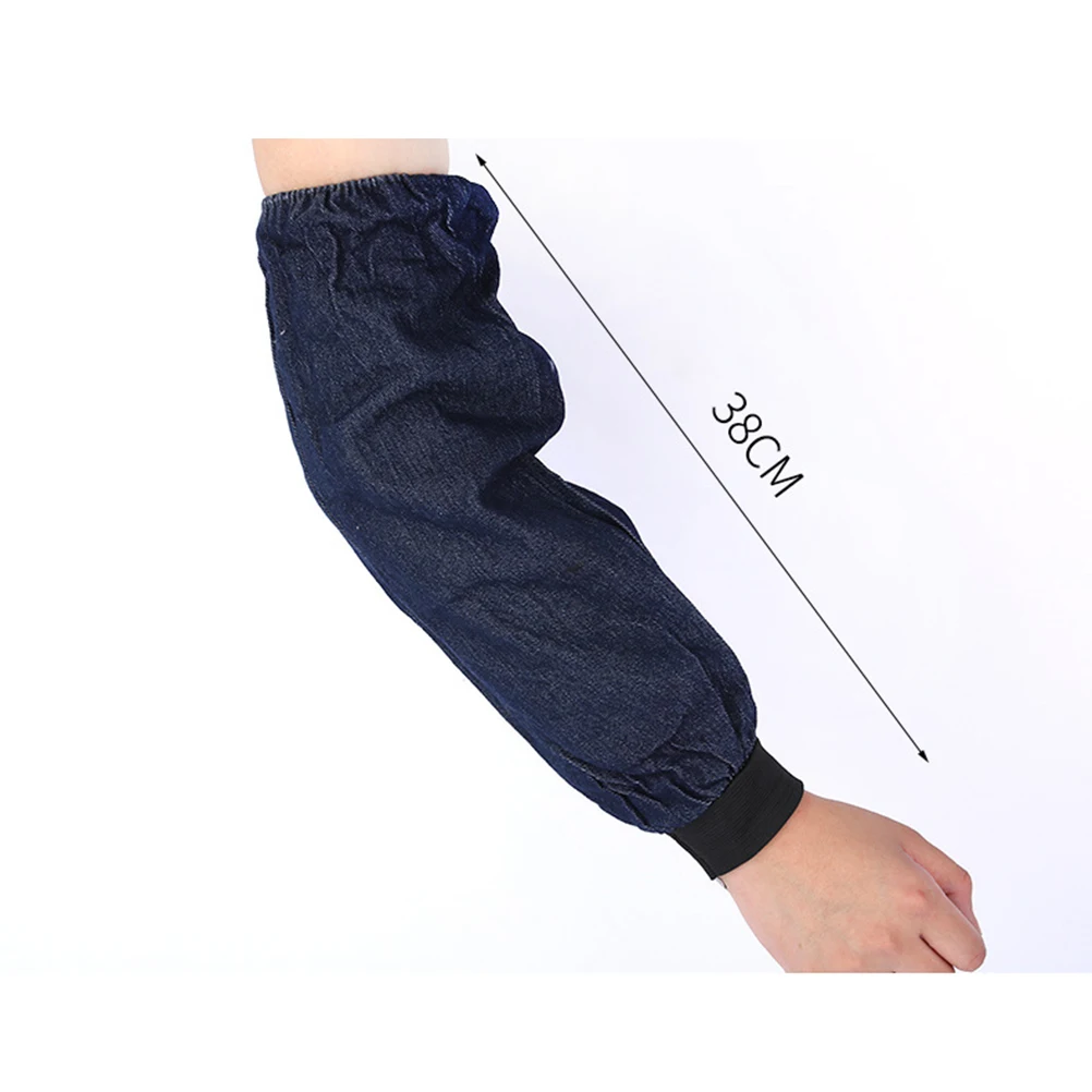 

5pcs 5 Pairs Oversleeve Waterproof Arm Sleeves Reusable For Kitchen Home Office Restaurant Use Dark Sleeve Cover Blue