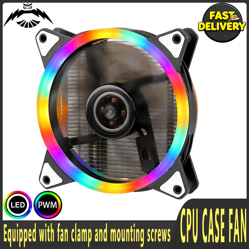 

CPU FAN 90mm/120mm mute Air-cooler Computer Case Cooling Fan Equipped with fan Clamp and Mounting Screws PC Cooler fan 3pin 4pin
