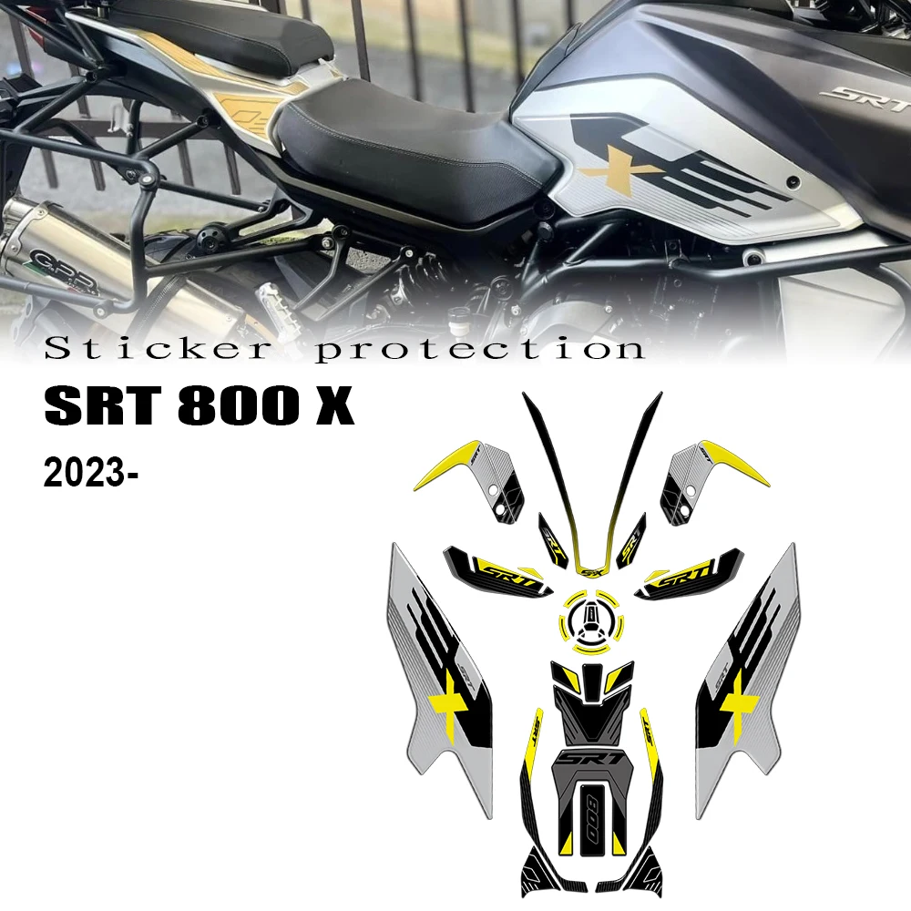 

Наклейка на переднюю часть для QJ Motor SRT 800, 3D-наклейка из смолы, защитная наклейка для SRT 800X, водонепроницаемый комплект наклеек-аксессуаров