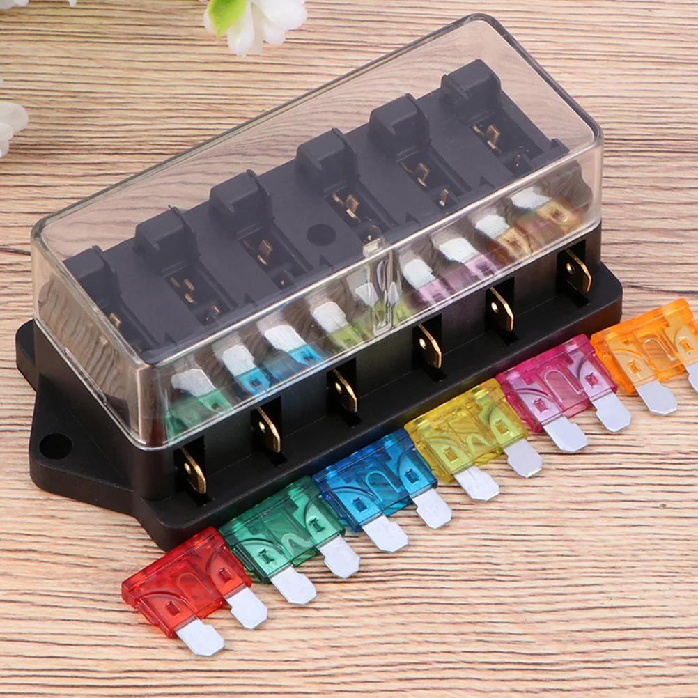 

4Pcs Auto Fuse Block 6-Way Marine Durable Practical Enhance Truck Electrical Way Fuse Block Boat Parts