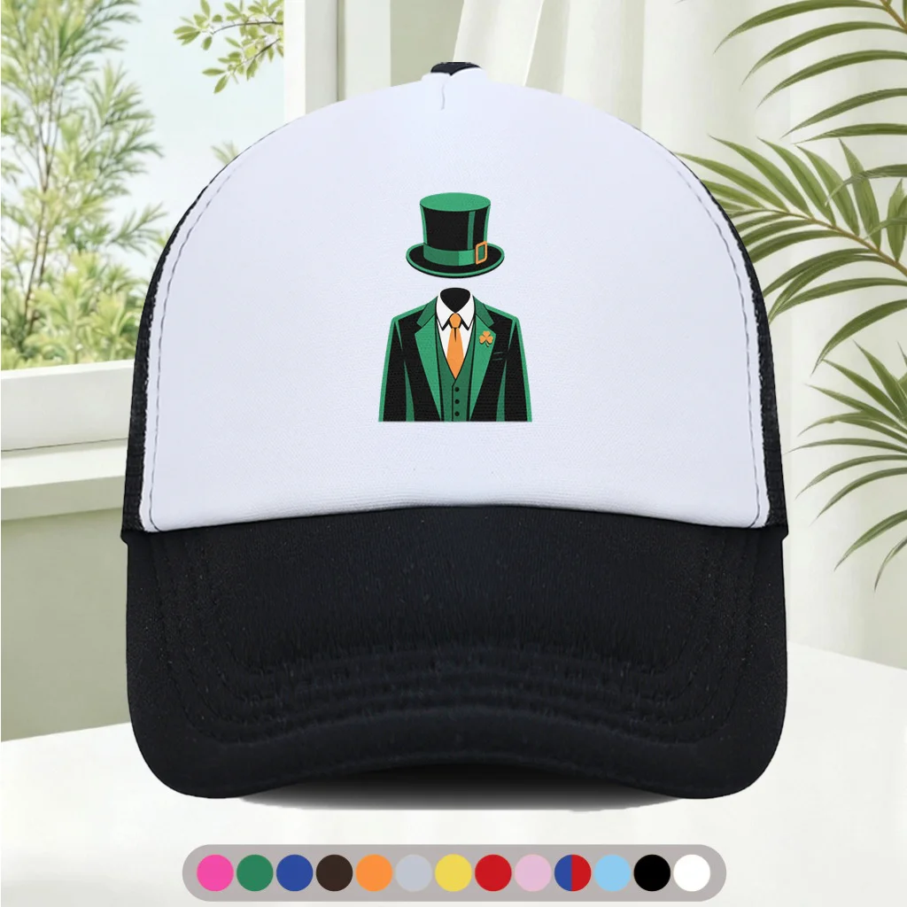 Unisex Trucker Hat with Bend Brim  Lightweight Breathable Mesh Cap Suitable for Outdoor Sports,  Wear, Machine Washable  Digi