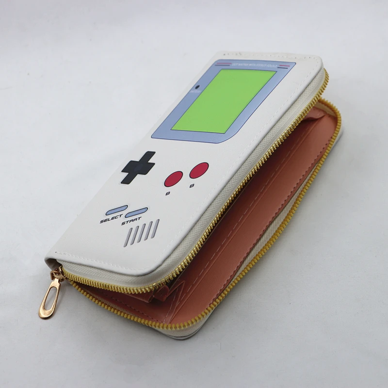 2026 New Fashion Retro Game Console Zip Wallet Women Men Long Purses Handbags Coin Purse Cards Holder PU Billfold Wallet