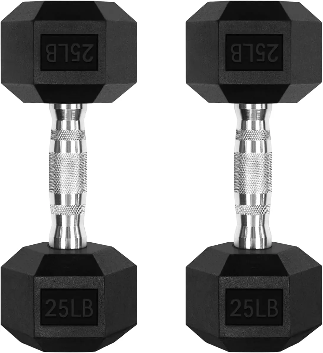 

5 300LBS Rubber EncasedDumbbell Sets with Optional Rack for Home Gym Coated Hand Weights for Strength Training Workouts
