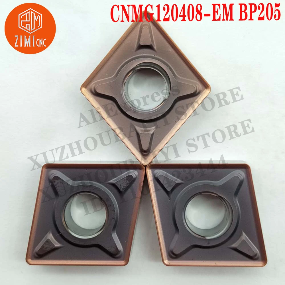 CNMG120408-EM BP205 CNMG 120408 Turning Tools Carbide Inserts Lathe Cutter Tools Blades CNC cutting Tools metal lathe mechanical