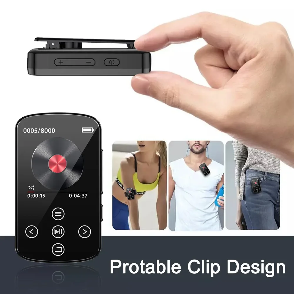 Portable 1.5 inch MP3 Player for  Bluetooth 5.4 With Back Clip Mini Walkman  for HiFi Mp3 Music Player With Speaker Clock E-Book - view 6