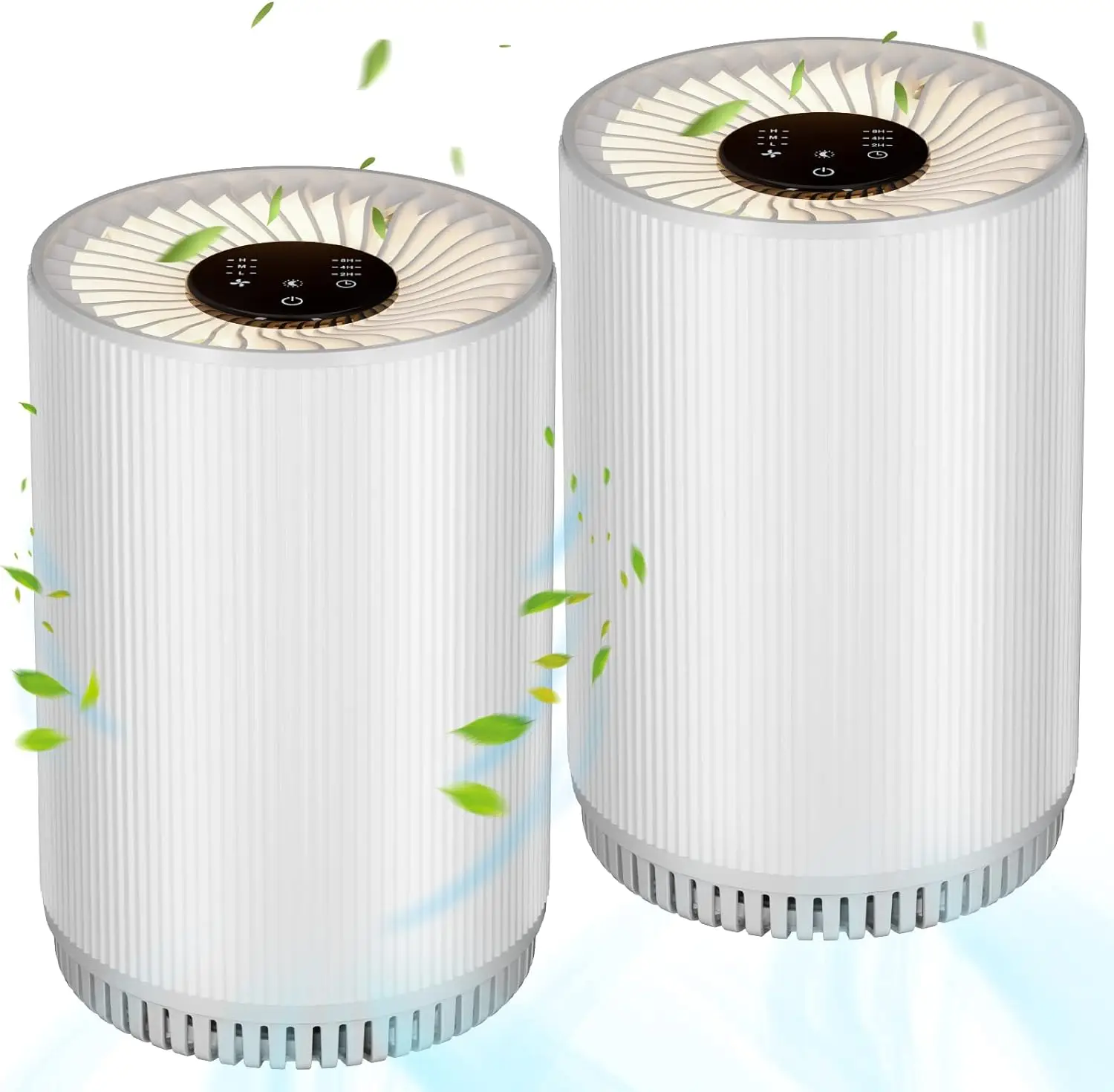 

2 Pack Air Purifiers for Bedroom up to 690ft², H13 True HEPA Filter Air Cleaner Purify 99.97% Micron Particles/Bad Air/Smoke/