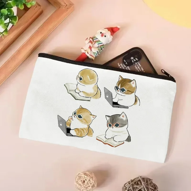 مسلية المهنية القط تصميم واسعة قابلة لإعادة الاستخدام حمل للمكتب والركاب مدرسة لطيف الزنجبيل هريرة العمل حقيبة قماش قنب