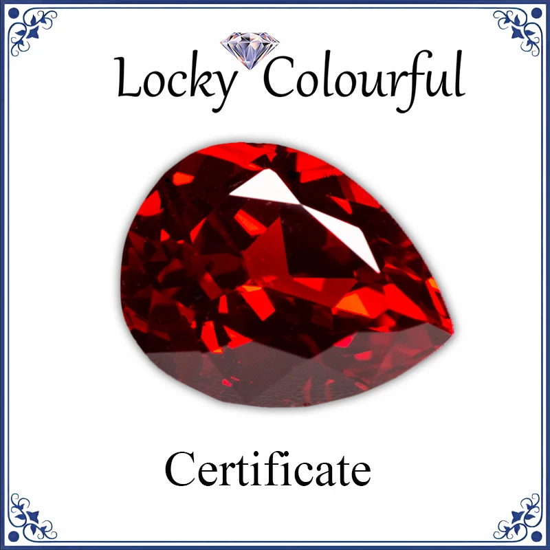 

Lab Grown Ruby Pear Shape Red Color Top Quality Charm Beads for Diy Jewelry Making Bracelet Earrings Selectable AGL Certificate