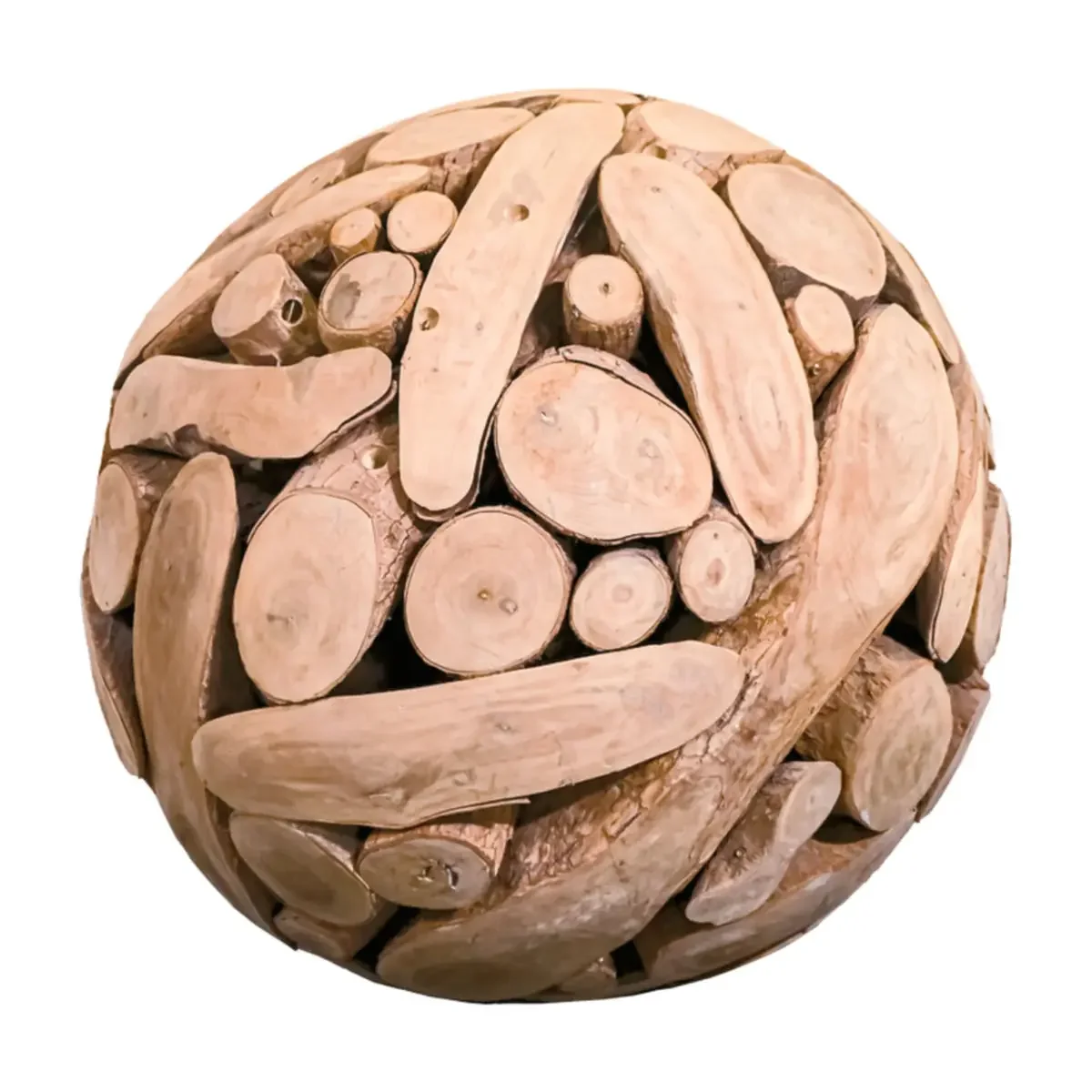 Log ornament Round ornament High-end home hotel Commercial carving ornament Creative handmade art