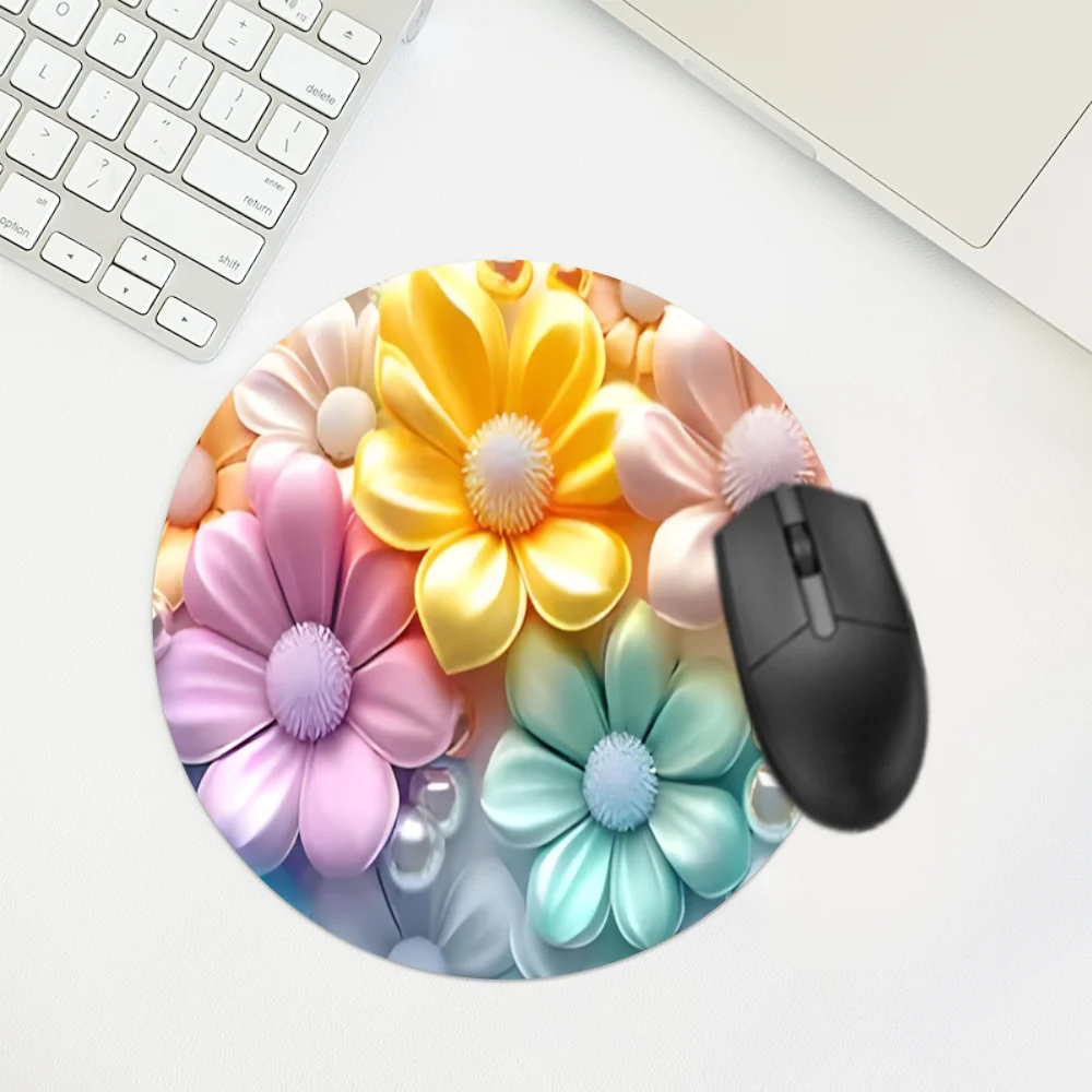 Color Flowers Mouse Pad XXL Gaming Mousepad Rubber Base with Stitched Edge Non-Slip Desk Pad Large Computer Desk Accessories