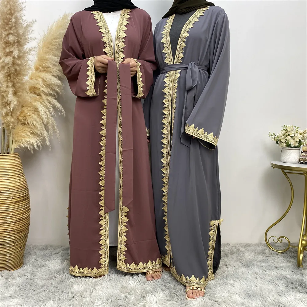 Abayas de Ramadán para mujer, Kimono, caftán turco, ropa islámica, bata modesta musulmana de Dubái, caftán marroquí abierto, Abaya Jalabiya Kebaya