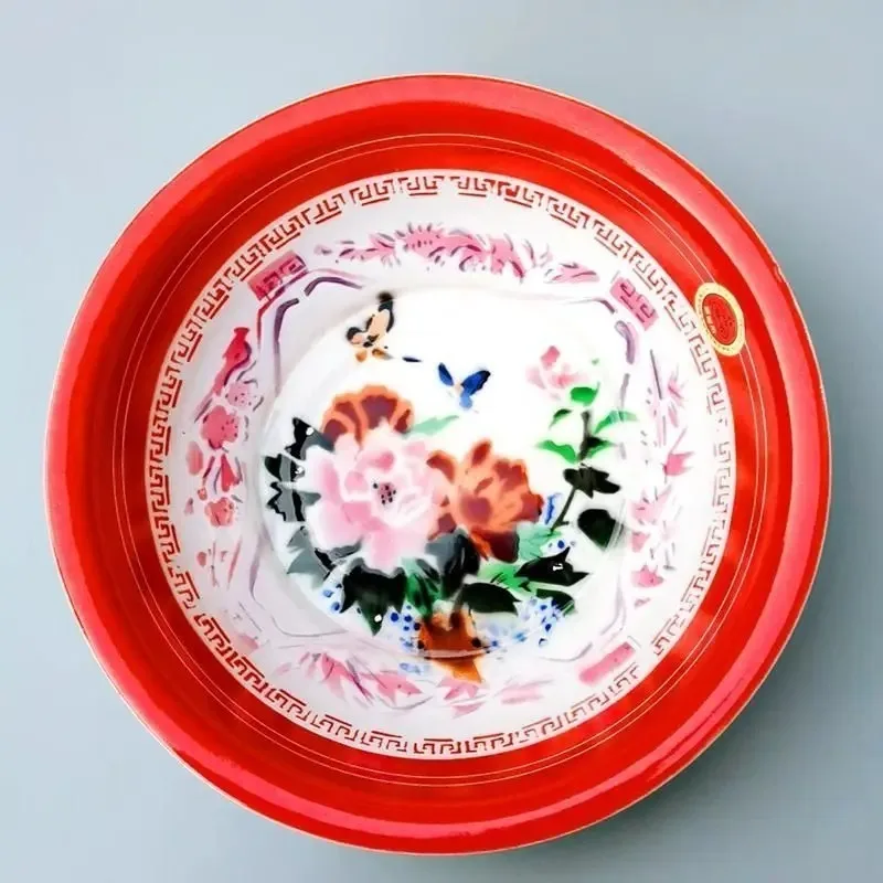36/40CM Bowls Traditional Old-fashioned Washbasin Enamel Basin Large Vegetable Washing Orcelain Basin Open Flame Can Be Heated