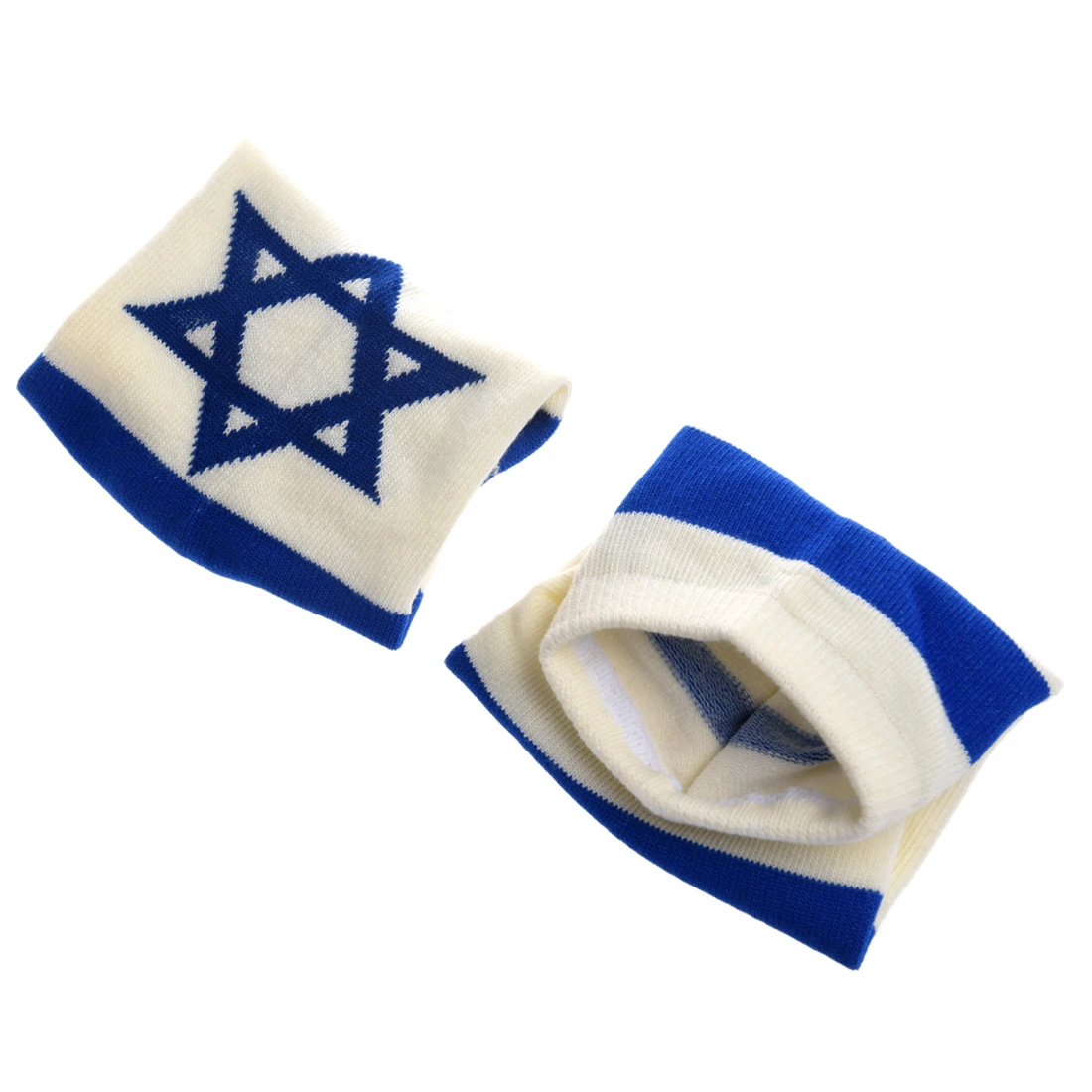 Par de calcetines elegantes con patrón de bandera de Israel y estrella para hombre