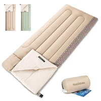 Naturehike-saco de dormir para acampar, ultraligero, para verano, primavera y otoño, saco de dormir de algodón para exteriores, artículos esenciales para acampar empalmables
