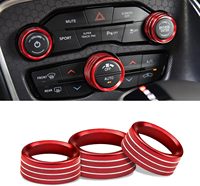 Car Air Conditioning Volume Radio Button Knob Cover For Dodge Challenger Charger RT SXT Scat Pack Hellcat 2015-2020 Accessories