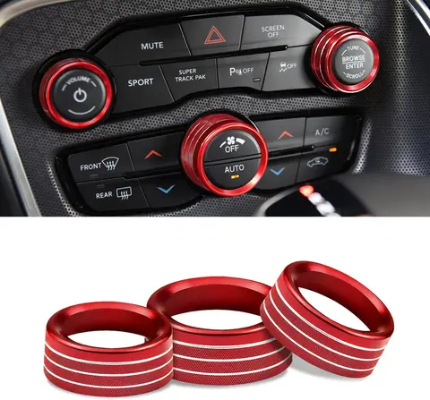 Dodge Challenger Charger RT SXT Scat Pack Hellcat 2015-2020 Кнопка Кондиционера Регулятор Громкости Металлический Аксессуар Д...